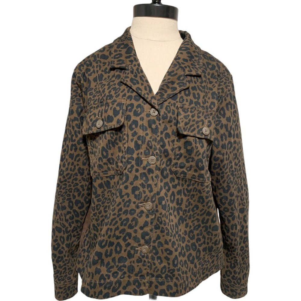 SANCTUARY‎ X ANTHROPOLOGIE Brown & Black Cheetah Print Jacket - Size M